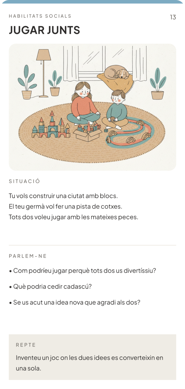 Carta de mostra: jugar junts