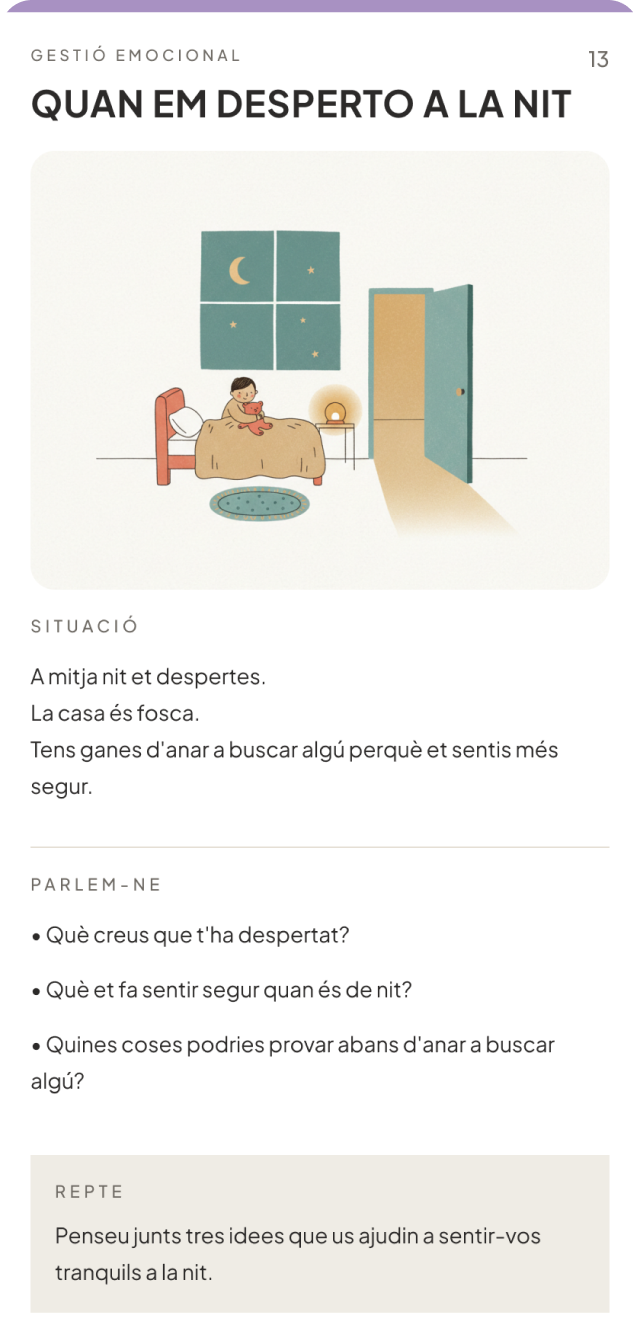 Carta de mostra: quan em desperto a la nit