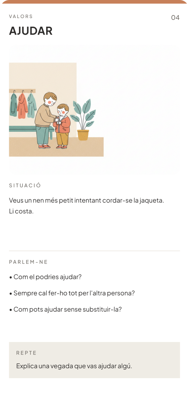 Carta de mostra: ajudar